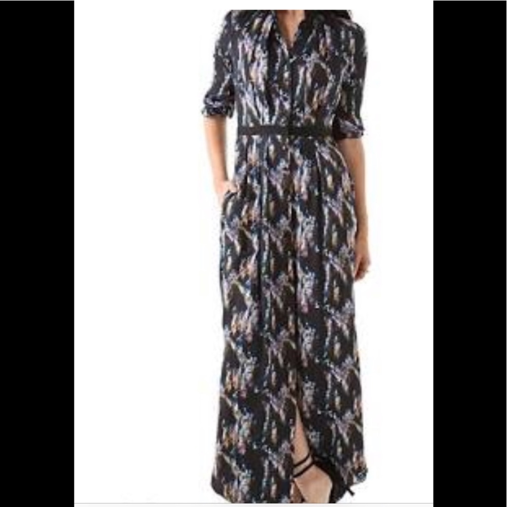 Theyskens Theory long printed dress